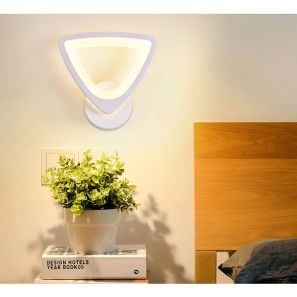 Vägglampa LED inomhusvägglampa inredning vägglampa för sovrum/säng/kontor/vardagsrum/gångvägg, 20 x 20cm, 8w, varmt ljus