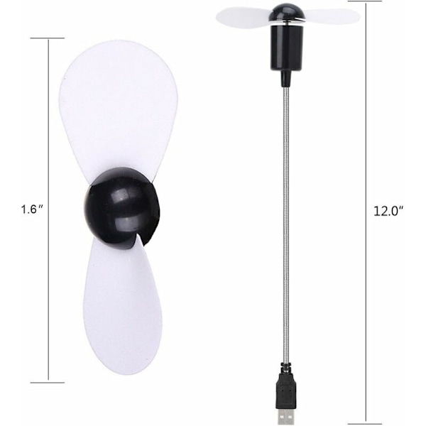 Mini USB-ventilator 4-pak bærbar fleksibel ventilator køler til stationær pc-computer