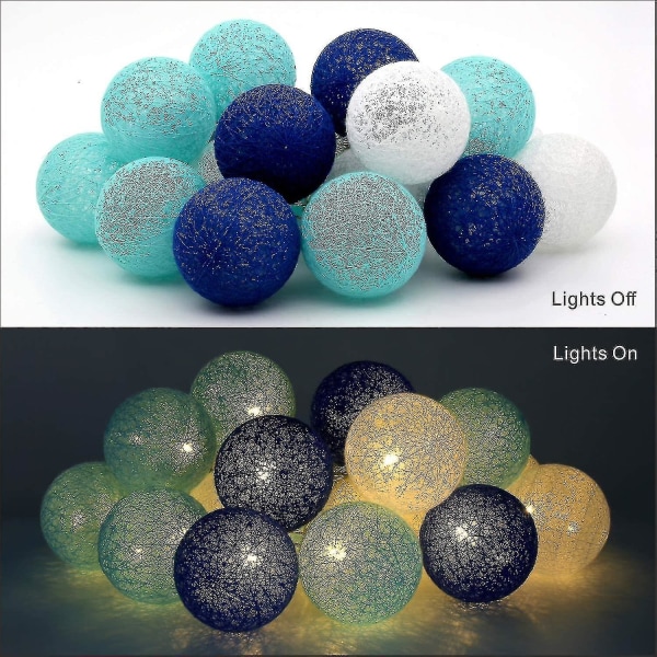 Baumwollball-lichterketten - 3.1m 20er Led-lichterkette-tragbare Led-lichterketten Fr Den Innenbereich