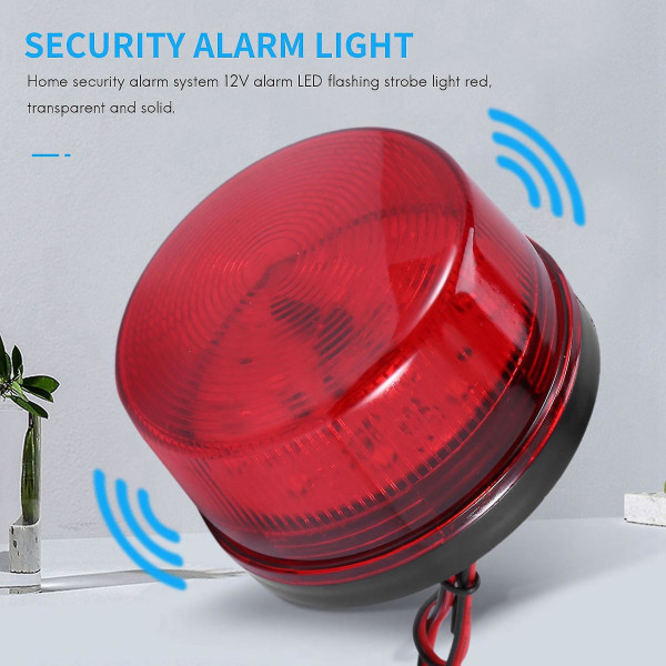 12v Alarm LED Blinkande Stroboskopljus För Hemlarmsystem Röd