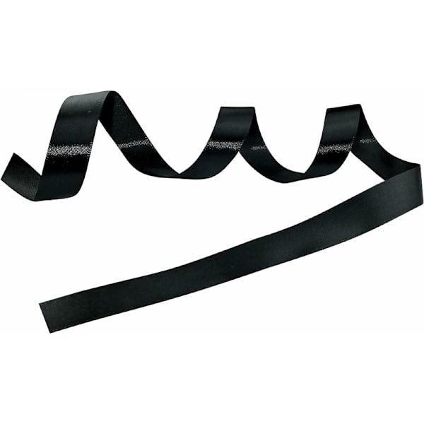 10 rullar dekorativt glänsande satinband - 20 mm x 22 meter - Svart - Kreativa projekt sykonst presentinslagning fest födelsedag