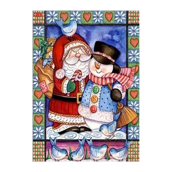 5D DIY Jultomte Diamantmålning Kit Heminredning Målning Ramlös