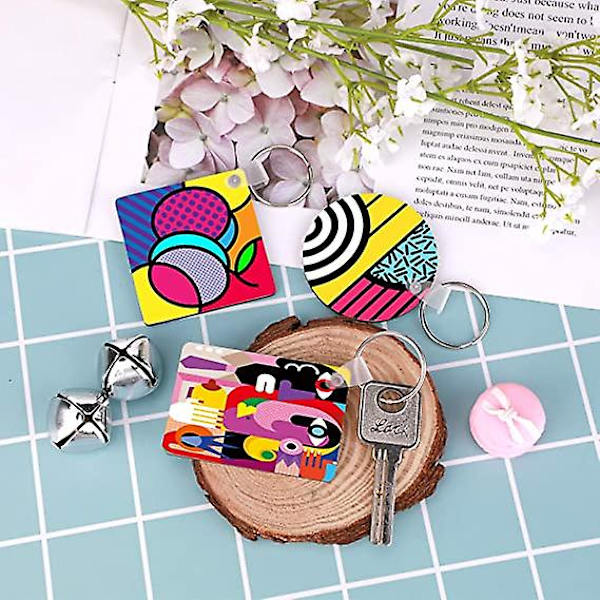 30 st sublimering nyckelringar värmeöverföring original nyckelringar för att göra DIY nyckelringar