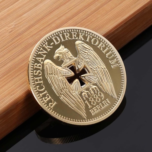 Deutsche Kaiserbank Jubileumsutmaning Värdefullt guldpläterat myntdekoration hantverksmyntmärke