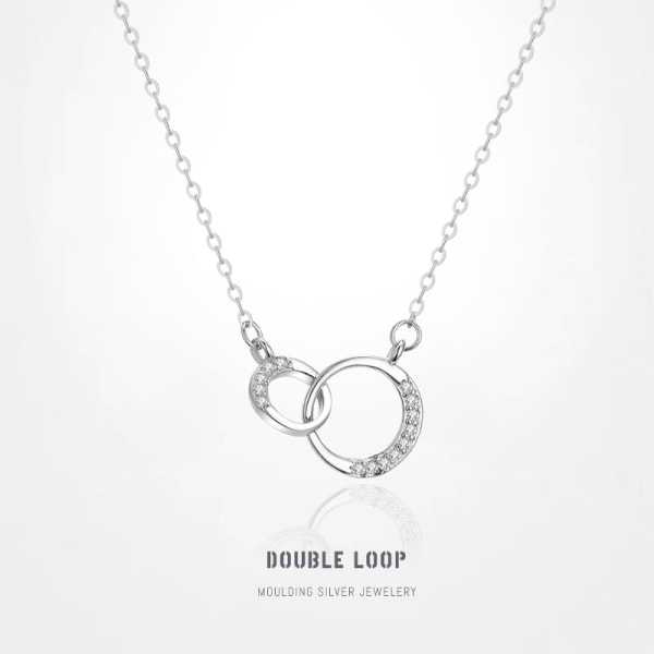 Halsband 925 Silver Infinity Circle hänge kvinnodagen present 3e05 | Fyndiq