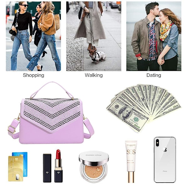 Crossbody-väska, designer, aftonväska, clutch, handväska för bröllop/bal/fest, lila