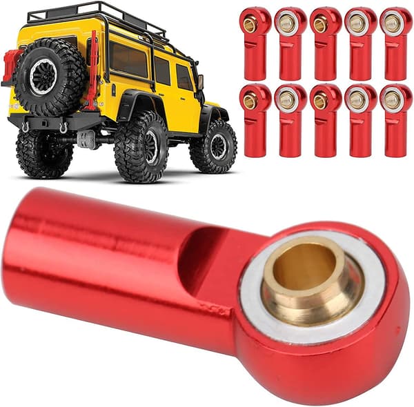 Rc kulled, 10-pack, R/C bilspänningslänk, metallkulled tillbehör (röd)