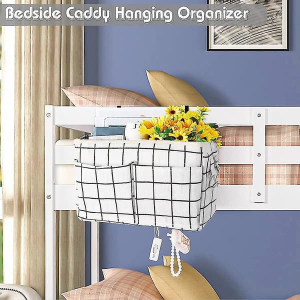 Sängförvaringsväska med krokar Multifunktionell hängande arrangör Caddy