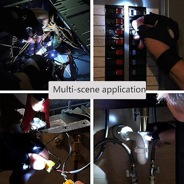 Led-ficklampa handskar presenter till män fars dag utomhus fiskehandskar pappa män present