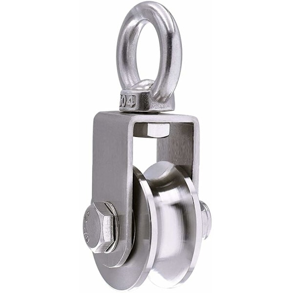 500 kg løftetrisse med 2 lejer, tovtrisse, 48 mm rustfrit stål 304 trisse