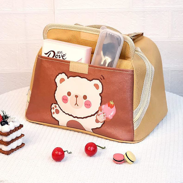 Ifeng Kawaii Lounaslaukku Tytöille Lounaslaatikko Eristävä Söpö Lounaslaukku Naisille Eristävä Lounaslaatikko Lapsille (sininen)