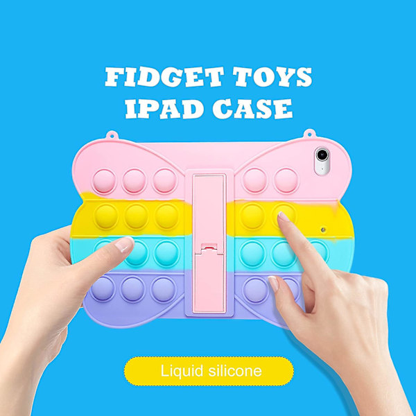 Värillinen Jousi Kotelo iPad Mini 4:lle Piirretty Hauska Kawaii Söötti Silikoninen Hauska Kanne Stylish Fashion Ainutlaatuinen Suunnittelu Fidget Suojaava Esteettinen Tytöille Pojille K