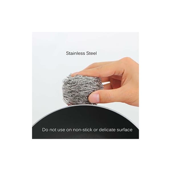 Rostfri skrapsvamp, skrubbsvamp - 12-pack, vikt 18 g