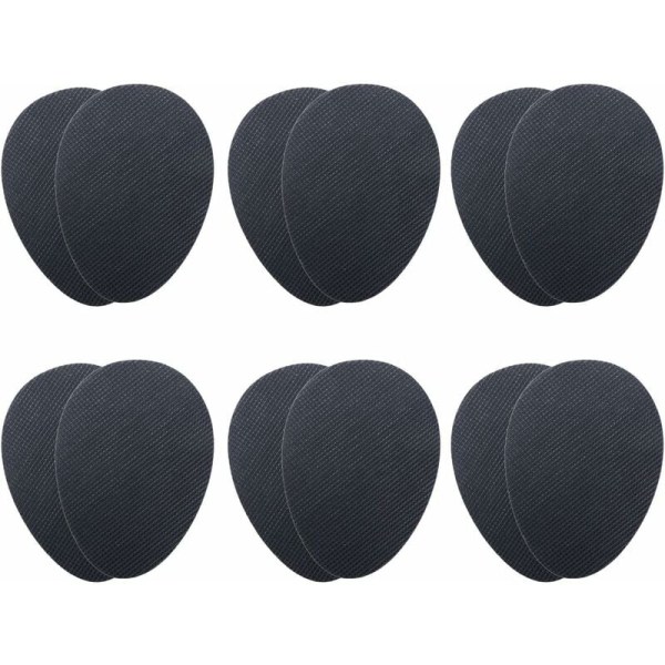 6 Pairs Non-Slip Rubber High Heel Self-Adhesive Insoles Shoe Pads Non-Slip Stickers Shoe Grips for Men and Women (Black)