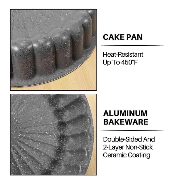 Charlotte Cake, 4-lagers non-stick-beläggning, Charlotte Cake-form i aluminium med snabbkoppling, 9