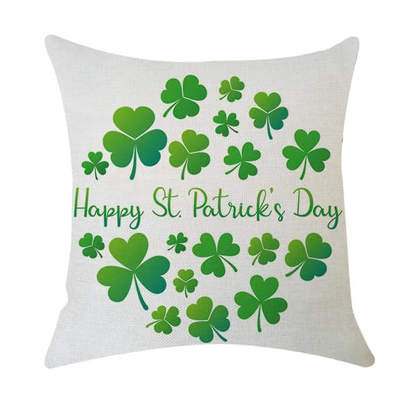 St. Patrick's Day Kuddeöverdrag i Bomullslinne, Dekorativ Kudde för Soffa, Heminredning