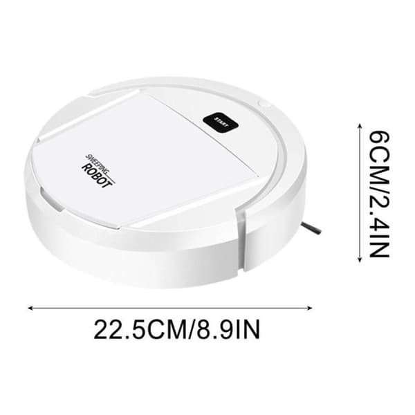 1 Robotdammsugare, USB, 1200mAh, tyst 55dB, 400ml behållare, hårda golv och mattor.