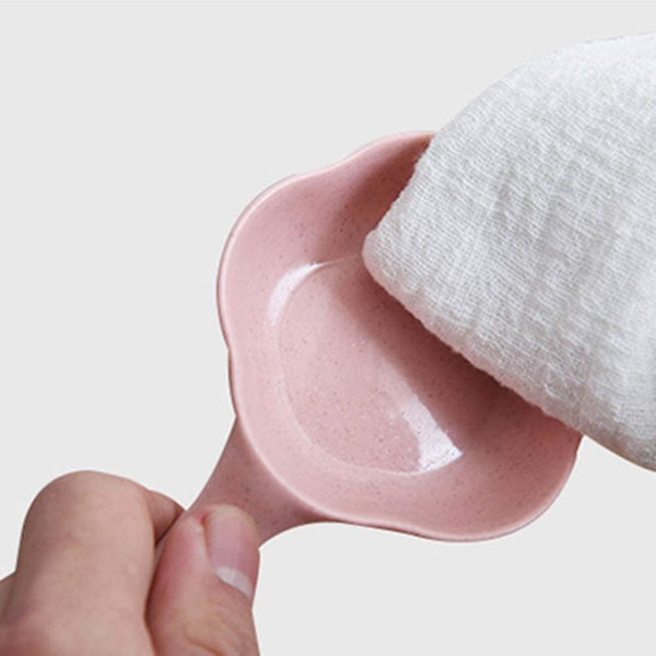 4 stycken set med vete halm ätpinnar skedhållare servis plast doppplatta sås tallrik