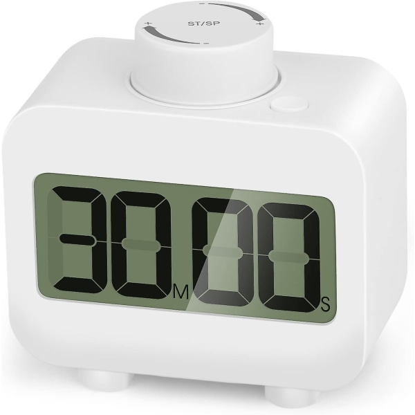 2-pack roterande ljudlös timer för barn och vuxna, timers för matlagning, studier, träning, badrum, produktivitetsverktyg för tidshantering, digital kökstimer