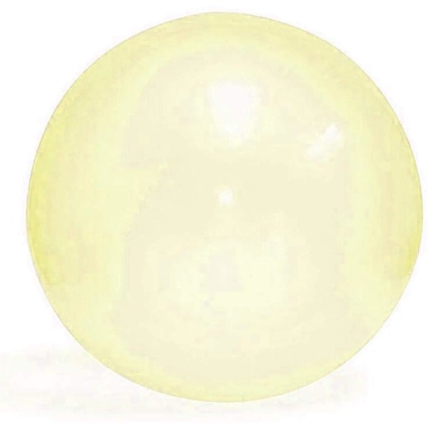 120 cm stor bubbelboll magiska bubbelbollar transparent studsboll uppblåsbar vattenboll strand trädgård boll mjukgul