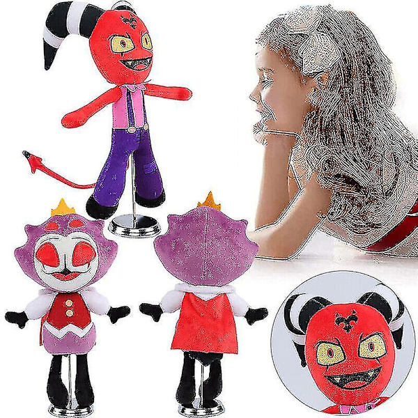 Helluva Boss 2 plyschleksaker Blitzo Moxxie Millie Loona Devil Dolls 30 cm ARed horned devil