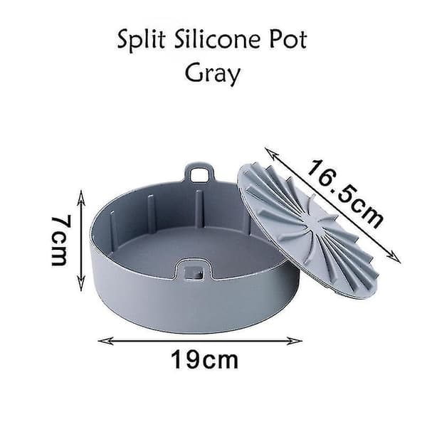 Silikon Air Tillbehör Non Stick Bakning Split Pot Silikon Pan-1（16cm，Coffce）