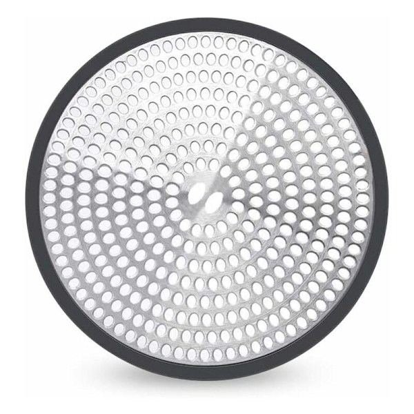 Rostfritt Stål Diskho Sil, 11 cm, Förhindrar Igensättning från Smuts för Kök, Badkar, Handfat, Silver Rostfritt Stål och Silikon