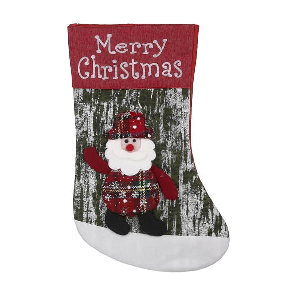 Juldekorationer Julstrumpa Presentpåse Röd Tomte