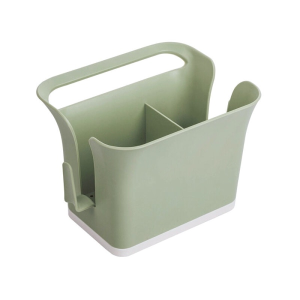 Bestickförvaringsbox Caddy Bin Organizer, ihålig ätpinneburk köksredskapstorkställ köksredskapstorkställ korg med diskho - Grön