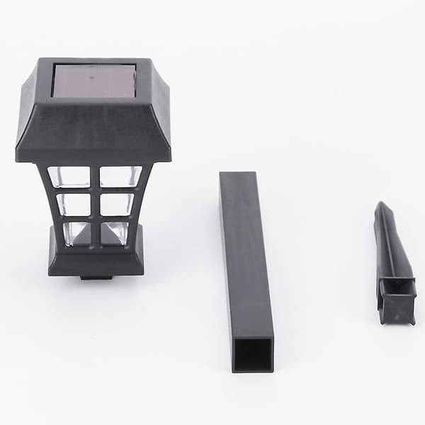 LED-solcellslampor för trottoarer, gräsmattor och innergårdar, svart