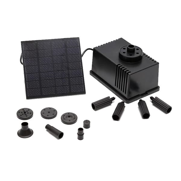 Fontän nedsänkbar vattenpump solenergidriven pump med filterpanel för damm Po