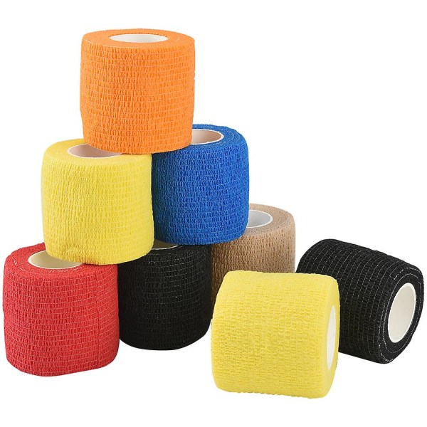 Självhäftande bandage 5 cm x 4,5 m, förpackning med 8 (slumpmässig färg)