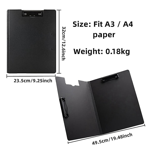 Dual Clip Clipboard Mapp, 6-pack A4 Vikbar Clipboard Mapp Flip skrivblock för skolkontoret