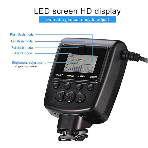 HD-130 Makro LED Ringblixt Paket DSLR Kamera Ringblixt Kit För Pentax Kamera