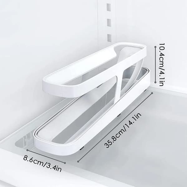 Äggrulle, Äggställ, Kylskåpsäggdispenser, Kylskåpsäggställ, 2-lagers Äggbricka, Äggdispenser Organizer, Äggbricka