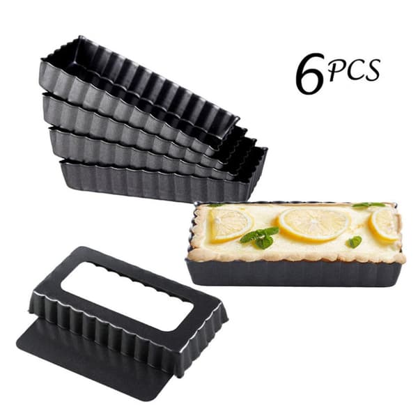 2023-paj Muffin Cake Pans Non-stick Tart Quiche Pan Square Bakeware