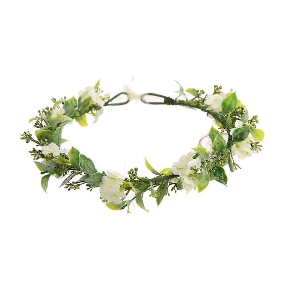 Boho hårblomsterkrona konstgjord blomsterkrona bröllopskrona för bröllopsceremoni, fest