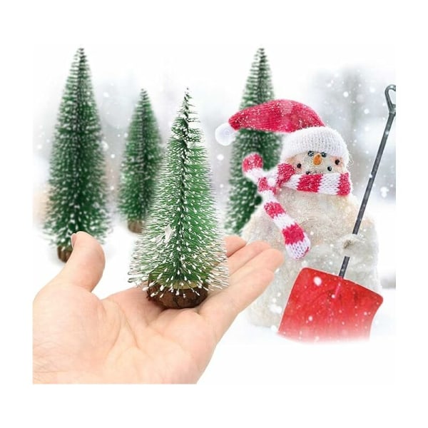 Grønt minitræ kunstigt juletræ minijuletræ 10/15/20 cm juletræ DIY Display Borddekoration (9 stykker)