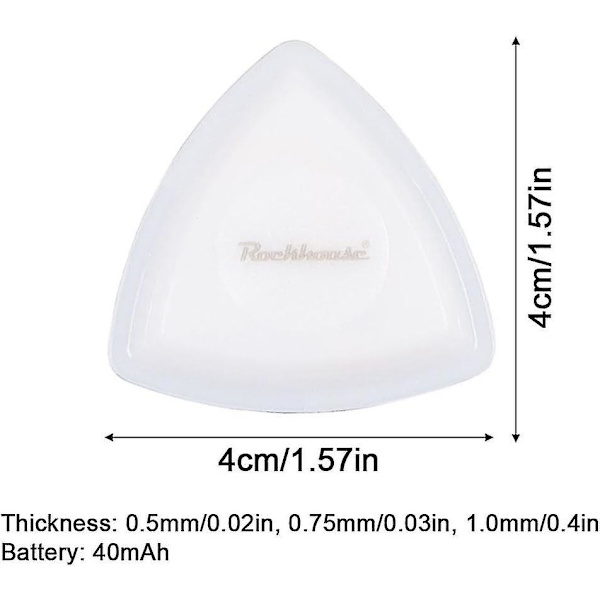 Led-lysande gitarrplektrum, basplektrum basgitarr elgitarrplektrum Led-gitarrbasplektrum, akustisk gitarrlysande plektrum（Lila ljus）