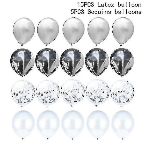 20 st 12 tum Agat Latexballonger Konfettiballonger Färgglada Ballonger För J