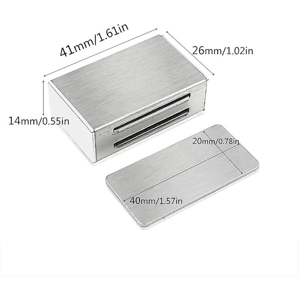 Skåp Magnetisk Lås Lim Jiayi 4 Pack Magnetisk Dörrlås Stark Skåpdörr Magnetlås Rostfritt Stål Kök Magnetisk Lås