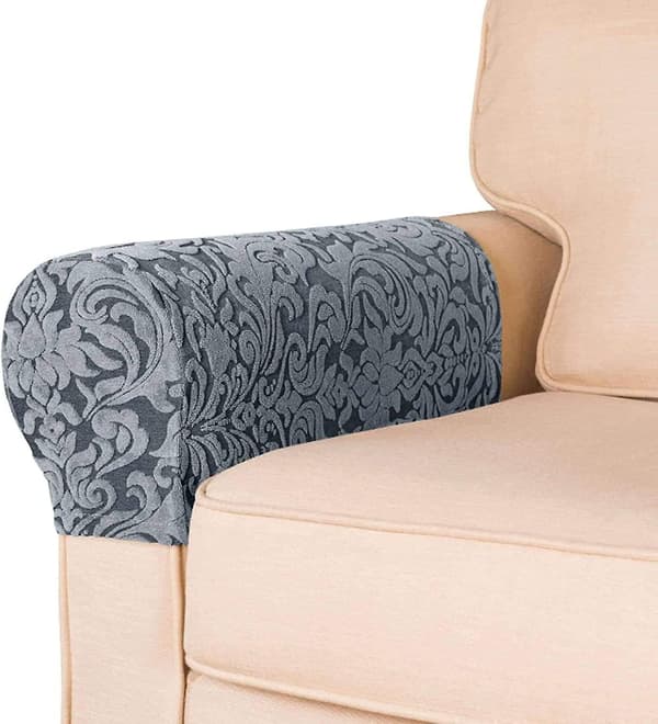 Fåtöljöverdrag, set om 2 jacquard stretch fåtöljöverdrag halkfria soffmöbelöverdrag (grön)