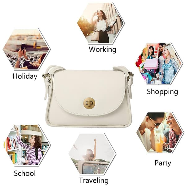 Handväskor för kvinnor, liten axelväska, söt clutch, designer tote, handväskor, vit