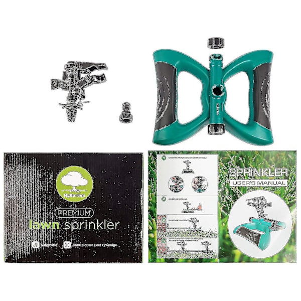 Automatisk trädgårdssprinkler gräsbevattningssystem 360 graders roterande