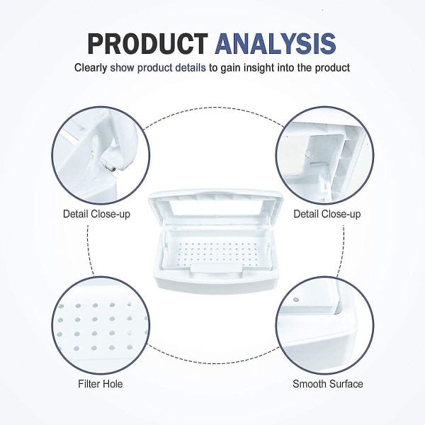 , Plast Clean Sterilisator Box Organizer för naglar, pincett, frisörsalong, spaskärare manikyrutrustning (1 st)-26