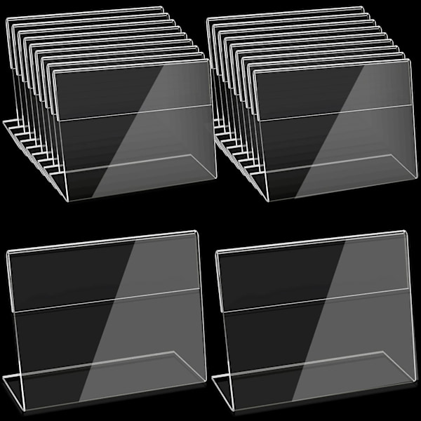 20 st A6 akryl skylthållare genomskinlig bildram foto skylt lutande bakre broschyrställ transparent flygblad