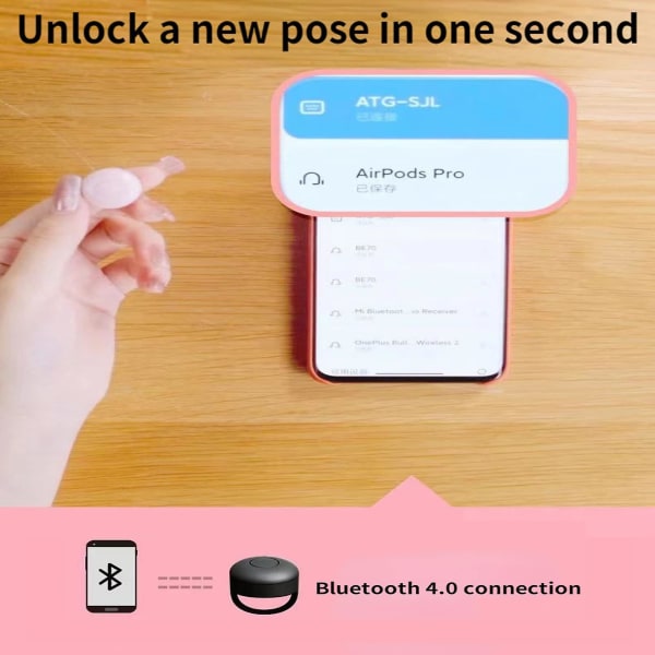 Finger Fjärrkontroll Tiktok Lazy Ring Finger Video Bluetooth Handsfree Controller för mobiltelefonBlå