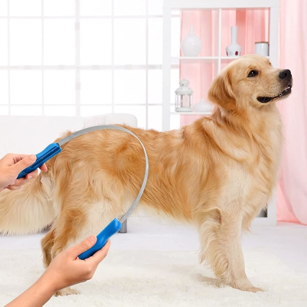 Metalltrimmer för hundar, dubbelsidig trimningsborste, anti-hårkam för djur, husdjursvårdsverktyg