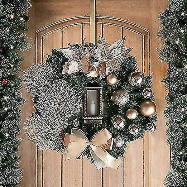 Julkrans Konstgjorda Blommor Champagne 25cm Julkransar Jul Spiskrans För Inomhus Utomhus Jul Dekor För Dörr Vägg Fönster