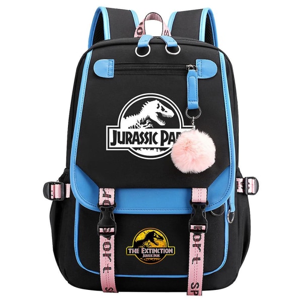 Jurassic Park Dinosaur Unisex skolboksväskor - Laptopreseryggsäck i canvas för barn, tonåringar och vuxna10